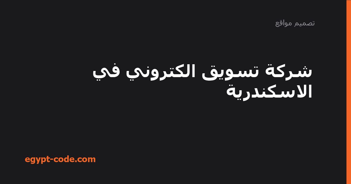 شركة تسويق الكتروني في الاسكندرية — تصميم مواقع | Egypt Code